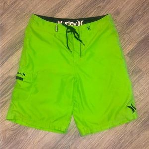 Hurley Lime Green Board Shorts